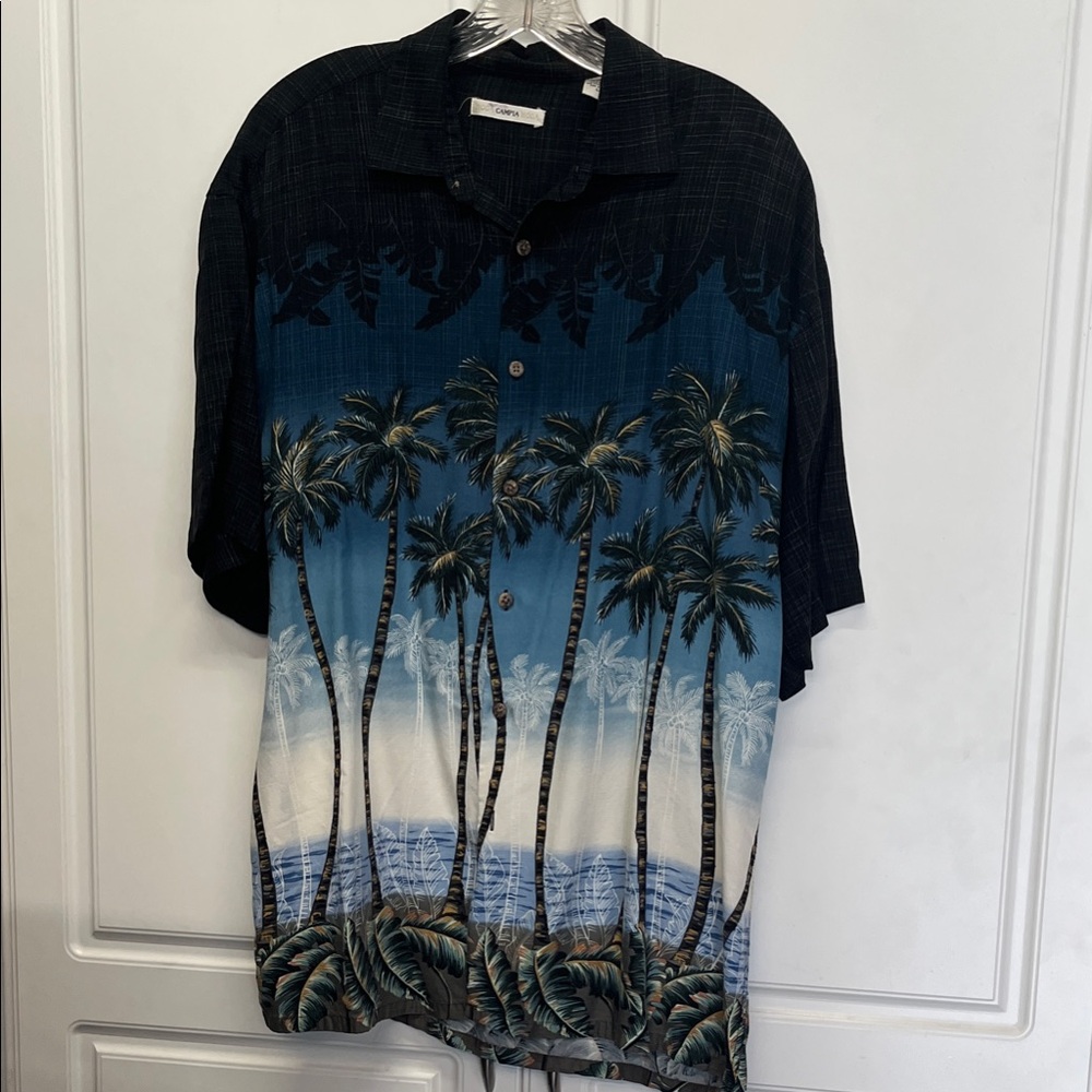 Tropical Palm Tree Casual Button-Down Shirt